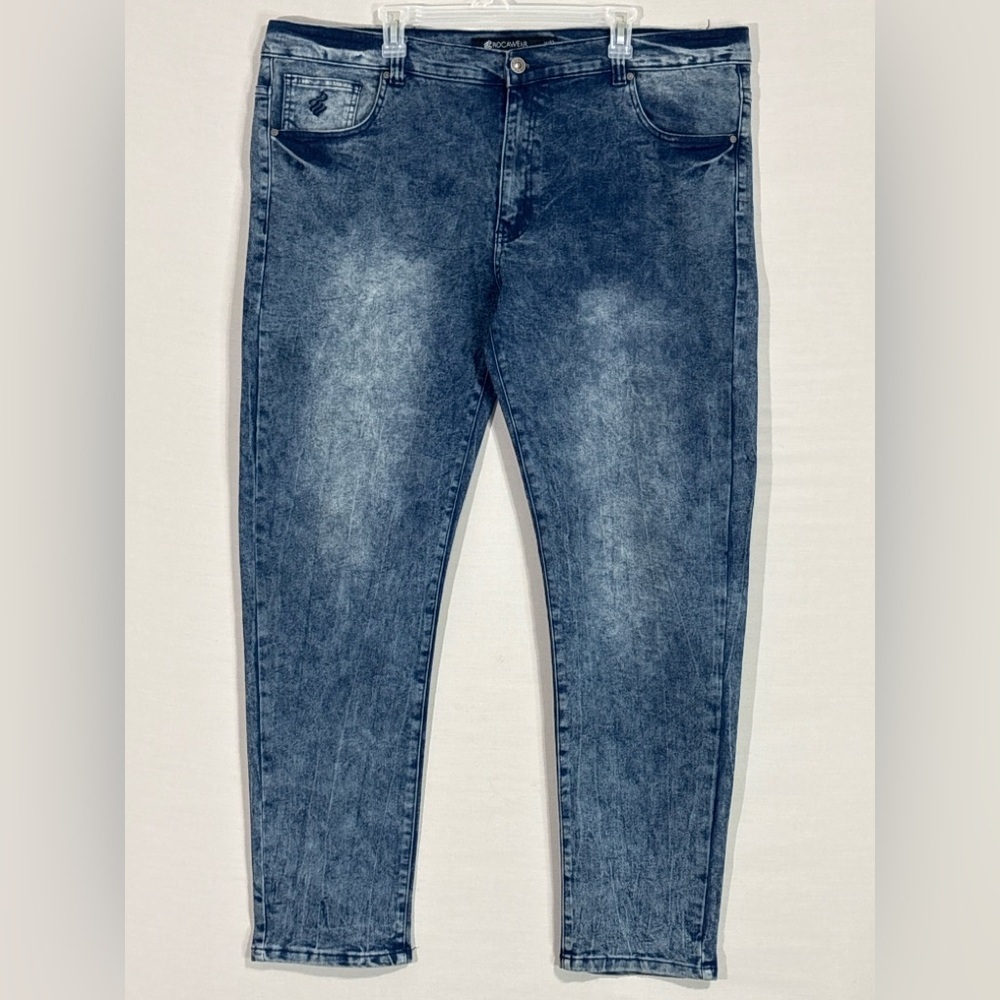 Rocawear Slim Fit Jeans Men’s W42 Acid Wash Stretch Denim